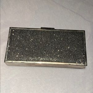 Evening clutch with silver chain
